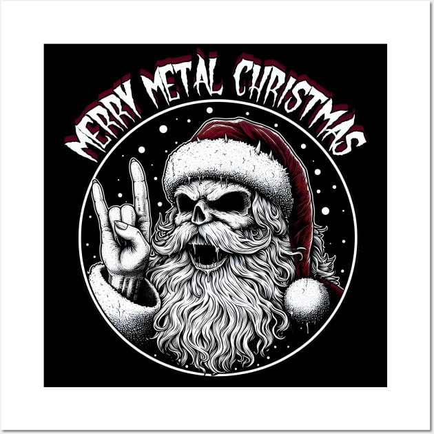 Metalhead Santa Claus Wall Art by MetalByte